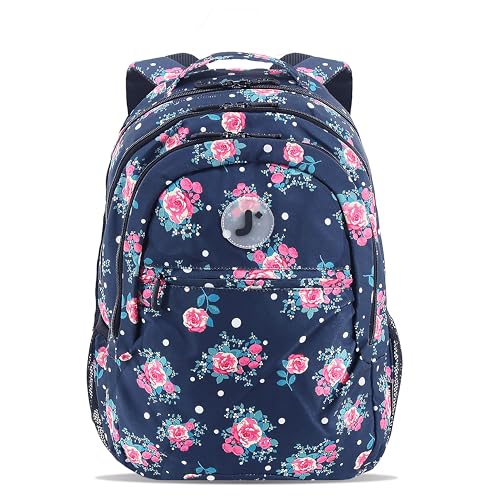 J World Cornelia High School Backpack for Women. Cute Bookbag for Teen Girls, Navy Rose - color: Navy Rose