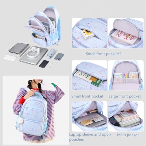 Pink Star Print Rolling Backpack for Girls Kids Backpack with Wheels Roller Bookbag Trolley School Bag Wheeled Bag - color: 2 Wheels 05 Pink, style: 2 Wheels