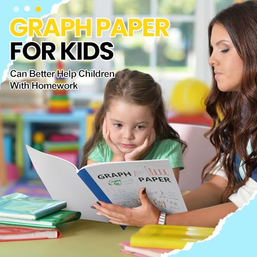 Ctosree 3 Pcs Primary Graph Paper for Kids 1/2 Inch Squares Elementary Math Graph Paper Composition Notebook 8.5 x 11 Inches Quad Ruled Grid Notebook for Kids K-2 School Supplies - size: 1/2 Inch