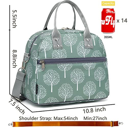 FlowFly Insulated Lunch Bag With Shoulder Strap for Women, Men, and Kids, Large and Reusable, Handle, Freezable Work and School Travel Tote and Meal Prep Organizer,Dandelion - color: Dandelion