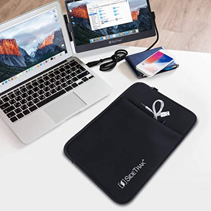 SideTrak Portable Monitor & Laptop Case Sleeve | Compatible with Slide & Swivel Monitors and 15” Laptops | Built-in Pocket | Durable & Stretchy Neoprene Material | 15x12 - size: 15x12