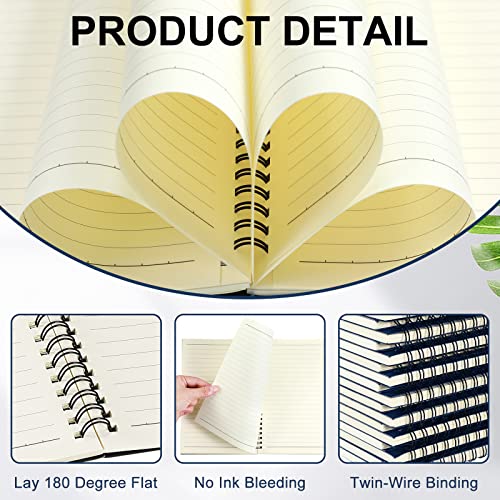 Yahenda 54 Pcs Spiral Notebooks Bulk, A5 8.3 x 5.5 Inch College Ruled Lined Notebooks, 100 Pages Soft Cover Journals for Students Classroom Office Back to School Supplies (Deep Blue) - color: Dark Blue