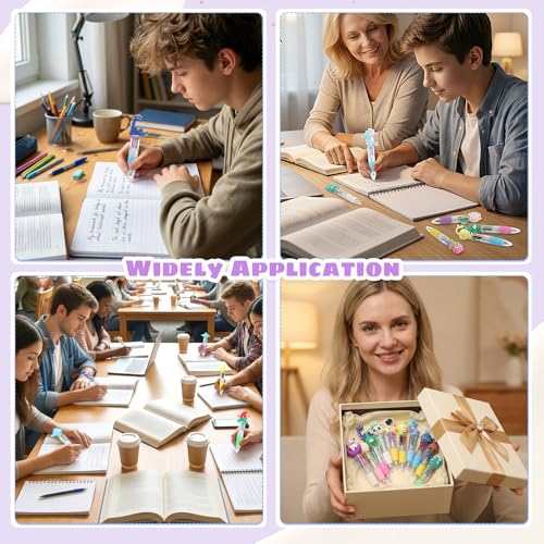 BESARME 32 Pcs Fun Pens for Kids, Prizes for Kids Classroom | 4-in-1 Cute Pen Bulk, Student Birthday Gifts from Teacher, Birthday Party Favors for 8-12