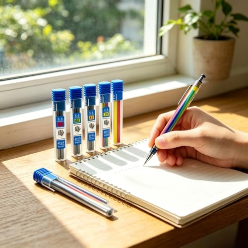 5Boxes 5.6mm Clutch Pencil Lead 2B 4B 6B 8B Coloured Refills for Mechanical Pencil Artists Drawing Painting Supply