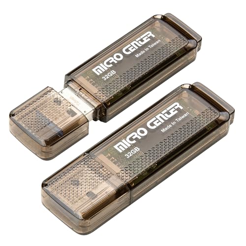 INLAND Micro Center Super Speed 2 Pack 32GB USB 3.0/USB3.1 Gen1 Flash Drive Gum Size Memory Stick Thumb Drive Data Storage Jump Drive (32G 2-Pack) - color: Black - 32GB x 2