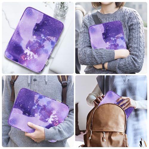 MoKo 9-11 Inch Tablet Sleeve Bag Carrying Case Fits New 11inch iPad Air M4, iPad A16 2025, iPad Pro 11 M4, Air 5/4/3, iPad 10/9/8th Gen, Tab S8/S9 11", Tablet Carrying Case, Purple Starry Sky - color: Purple Starry Sky, size: 9-11 inch
