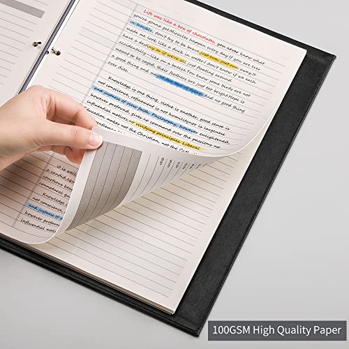 [EMSHOI Daily Planner Refill 8.5" X 11.5", 80 Sheets, 160 Pages Ring Binder Planner Inserts, Thick Cream Color Refill Paper, 100 GSM Loose Leaf, Paper Refills with Gift Box] | Ring Binder Notebook Inserts, 100 GSM Loose Leaf Paper, Refillable, Schedules,