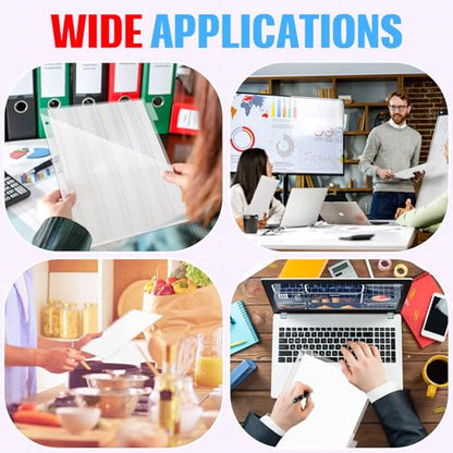Chuangdi 20 Sets Binder Dividers with Tabs Pockets 6 Tab Plastic Dividers for 3 Ring Binder for School Office Document Organizers Protection (Clear) - color: Clear