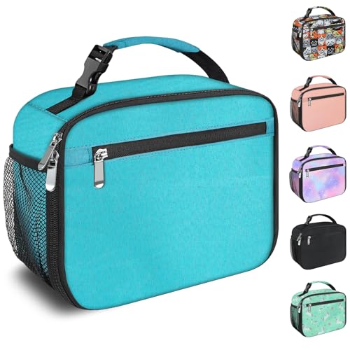Kids Lunch Box for Boys Girls Lunch Bag Insulated Durable Lunchbox Children Lunch Tote Bag for School Light Blue - color: Light Blue