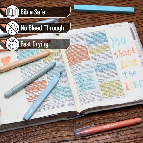 Mr. Pen- Aesthetic Highlighters and Gel Highlighters, 8 Pack | Pastel Color Bible Highlighter No Bleed, No Bleed Highlighter for Bibles, Fast Dry for Bible Journaling, Planner