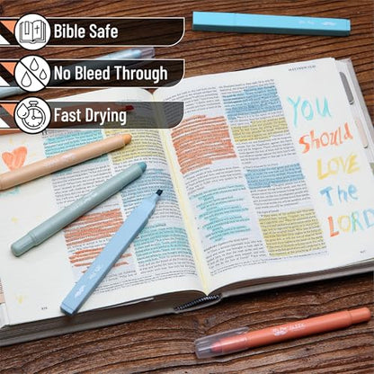 Mr. Pen- Aesthetic Highlighters and Gel Highlighters, 8 Pack | Pastel Color Bible Highlighter No Bleed, No Bleed Highlighter for Bibles, Fast Dry for Bible Journaling, Planner