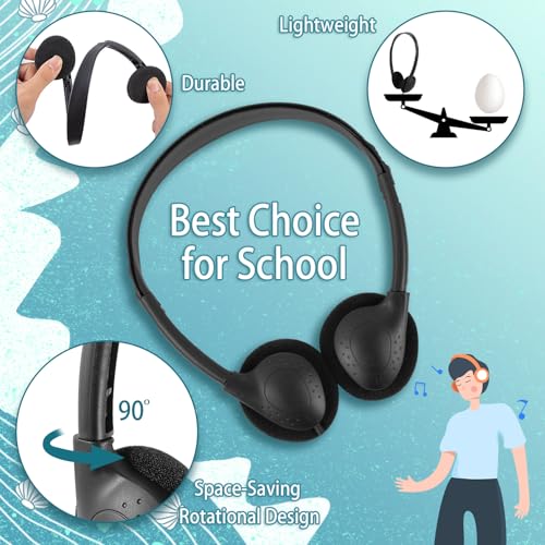 Type C Kids Headphones Bulk 5 Pack for Classroom School Students, USB C Wired Headphones Class Set for Boys Girls Adults Tablet Smartphones(5 Mixed)