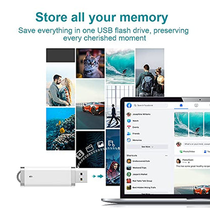 KEXIN 10 Pack 16GB Flash Drive Bulk Flash Drive USB Flash Drive Design in Snapcap 16 GB White - color: White, size: 16G