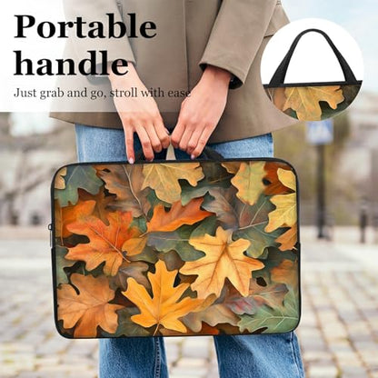 10" Laptop Sleeve with Handle, Autumn Maple Leaves Water‑Resistant Tabet Carrying Case for 11 inch iPad 2025/11" iPad Air M3/ 11" iPad Pro M5 M4/ 11" Galaxy Tab S9 S8 / Lenovo Tab M11 - color: Autumn Maple Leaves, size: 10-11 inch Devices