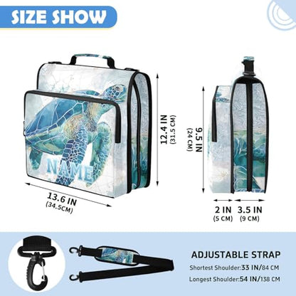 Custom 3 Ring Zipper Binder Tree of Life Personalized Name 1.5 inch Binders Large Capacity Multi Pockets for School Office Supplies - color: Custom Tree and Birds