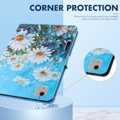 Dteck for iPad Air 13-inch Case 2024,iPad Case 12.9 inch Pro 6th/5th/4th/3rd Gen 2022/2021/2020/2018,Premium PU Leather Folio Stand Cover with Pencil Holder Auto Wake/Sleep Protective Cases,Daisy - color: 01 Daisy