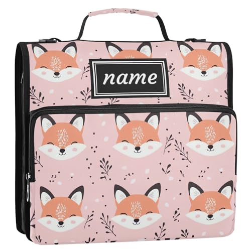 Kcldeci Zipper Binder Organizer 1.5inch 3 ring binder Bag for School and Office Expanding File Folder - color: F4