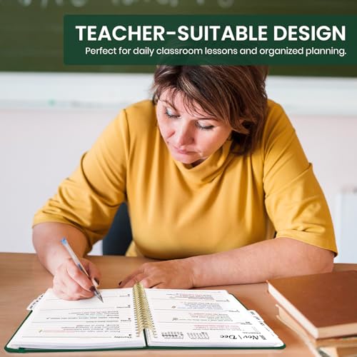 Planner 2026-2027, Weekly and Monthly Academic Year Planner Calendar, July 2026 - June 2027, Hardcover Large School Planning Agenda With Tabs, Perfect for School & Office Supplies, A4 (8.5" x 11"), Dark Green - color: L-Dark Green, size: A4(8.5"x11")