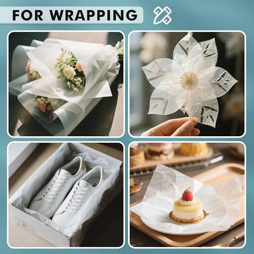 Koala Tracing Paper Roll 17 Inch x 50 Yards Large Trace Paper White Translucent Pattern Paper for Sewing Drawing Sketching Gift Wrapping
