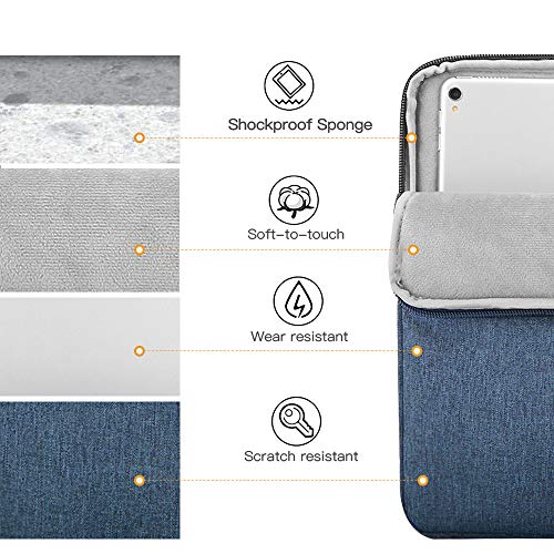 TiMOVO 9-11" Tablet Sleeve Bag, Blue | Fit iPad 11" A16 2025 / 10.9"/10.2" / Air 11" 5/4 Gen / Galaxy Tab A9+/A11Plus 11", Fit Smart Keyboard - color: Blue, size: 9-11 Inch