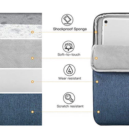 TiMOVO 9-11" Tablet Sleeve Bag, Blue | Fit iPad 11" A16 2025 / 10.9"/10.2" / Air 11" 5/4 Gen / Galaxy Tab A9+/A11Plus 11", Fit Smart Keyboard - color: Blue, size: 9-11 Inch