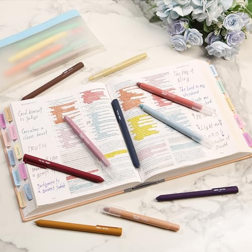 Mr. Pen- Bible Highlighters and Pens, 10 Pack | Colorful Mr. Pen Bible Highlighters No Bleed, Aesthetic Pens