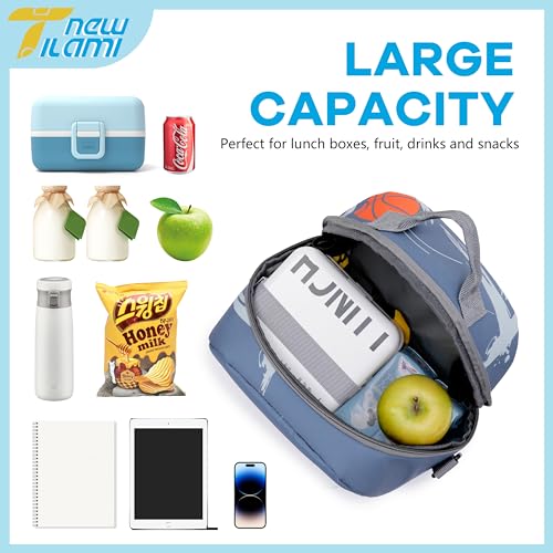 NEW TILAMI Kids Lunch Bag Double Insulated for tilami Rolling Backpack Girls Boys forTravel School Picnic, Court Blue - color: Court Blue