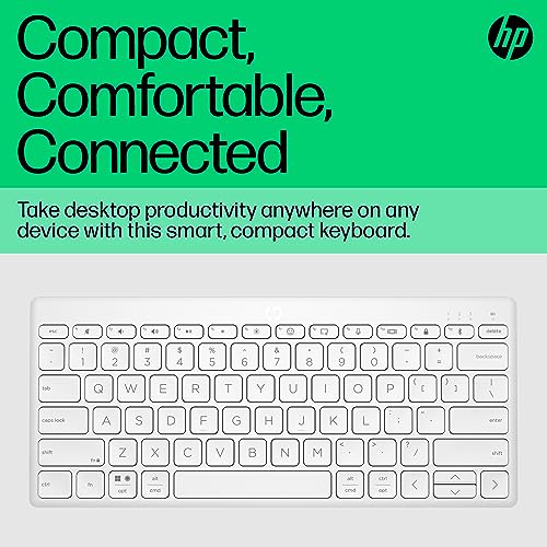 HP 350 BT Multi-Device Keyboard White - color: Pike Silver, style: BT Keyboard