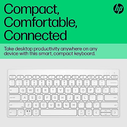 HP 350 BT Multi-Device Keyboard White - color: Pike Silver, style: BT Keyboard