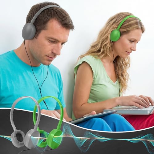 Flutesan 30 Pack Wired Headphones, Adjustable On Ear Headphones with Stereo, Earbuds for Schools, Laptop, Travel, Plane, Tablet(Multi-Colors) - color: Multi-Colors
