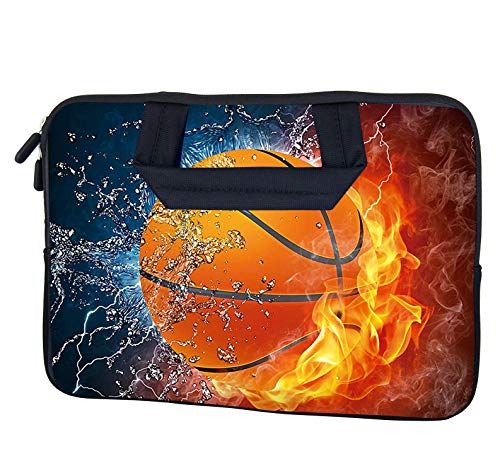 AMARY Laptop Sleeves 11.6" 12" Laptop Handle Bag Neoprene Notebook Carrying Pouch Chromebook Sleeves case (Hot Basketball) - color: Hot Basketball