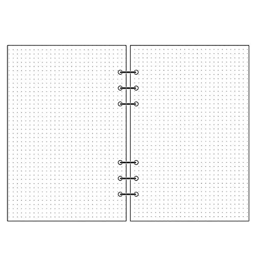 Harphia A5 Dot Planner Inserts, Spiral Notebook Refills, 6 Ring Binder Paper, Dotted Paper for Filofax (A5 5.59 x 8.27 inches, Dotmatrix) - color: Dot Paper, size: A5