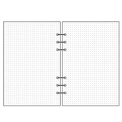 Harphia A5 Dot Planner Inserts, Spiral Notebook Refills, 6 Ring Binder Paper, Dotted Paper for Filofax (A5 5.59 x 8.27 inches, Dotmatrix) - color: Dot Paper, size: A5