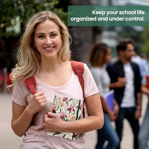 Planner 2026-2027, Academic Planner Weekly and Monthly, Jul 2026 - Jun 2027, Spiral Bound School Planning Tool with Tabs and Pocket, Perfect for Students & Teacher, 6.3" x 8.5", Iris Peony - color: O-Iris Peony, size: 6.3"x8.5" (A5)