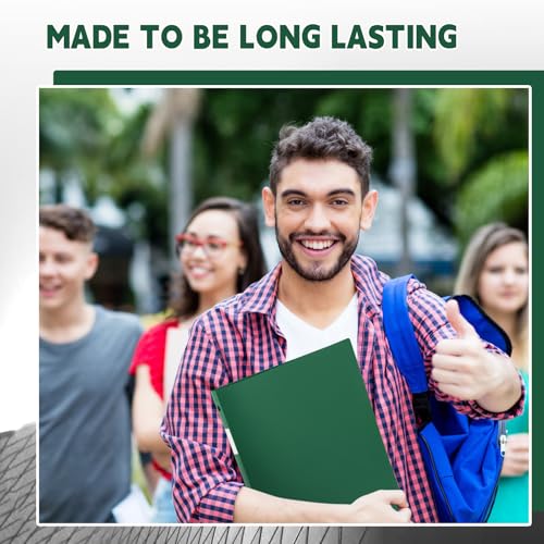Henoyso 36 Pcs Dark Green 1.5 Inch 3 Ring Plastic Binder Bulk, 1 1/2 Inch Soft Flexible Binders Three Round Rings Fit 8.5x11 Papers for School Office Home File Organization Supplies - color: Dark Green