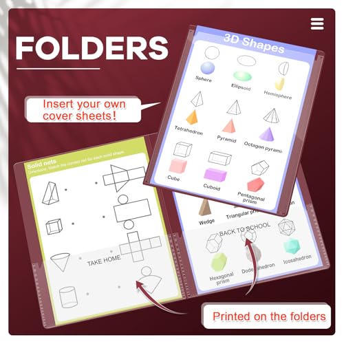 Henoyso 48 Pcs Plastic Take Home Folders with 2 Pockets Parent Teacher Classroom Communication Homework Folder for Students Parent Teacher Connector(Dark Red) - color: Dark Red