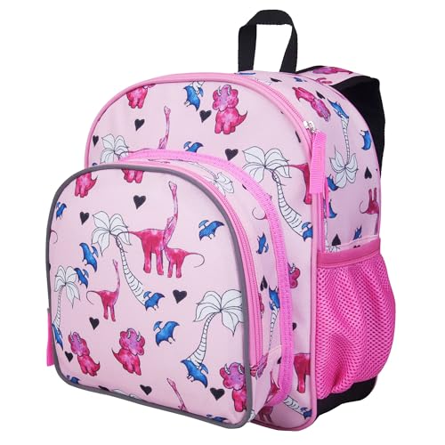 Wildkin JumpOff Jo 12-inch Kids Backpack – Lightweight, Durable Toddler Bag - Pink Dino - color: Pink Dino