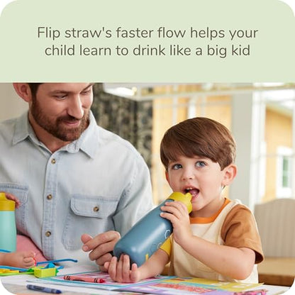 NUK Mini Me Flip Straw Toddler Water Bottle - color: Nature