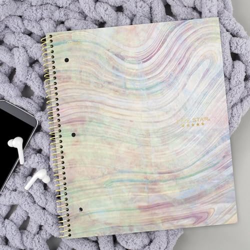 Five Star Spiral Notebooks, 1 Subject, College Ruled, 11" x 8-1/2", Cute Designs Bright Colors, 3 Pack, Design May Vary.