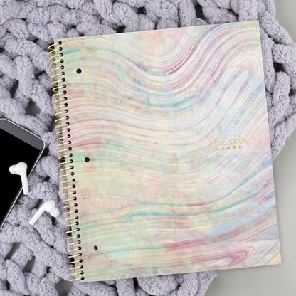 Five Star Spiral Notebooks, 1 Subject, College Ruled, 11" x 8-1/2", Cute Designs Bright Colors, 3 Pack, Design May Vary.