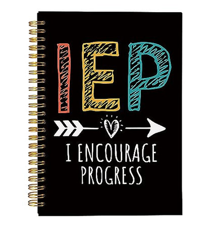 VNWEK Special Education Teacher Gifts,Teacher Notebook,IEP Teacher Gifts,IEP Teacher Must Haves,IEP I Encourage Progress,Special Education Teacher Spiral Notebook Journal 5.5x8.3 Inch - color: jsj-notebook-1