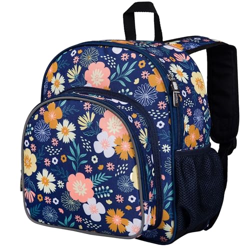 Wildkin 12 Inch Toddler Backpack for Kids, Floral Bloom | Ages 3-7, lightweight toddler backpack for daycare, preschool, and travel - color: Wildflower Bloom