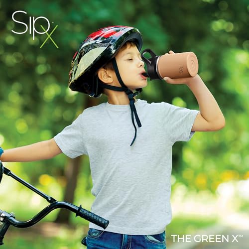 SIPX™ 12 oz Insulated Water Bottle with Straw Lid – Leakproof Stainless Steel, BPA-Free, Easy to Carry – Perfect for School, Camp, Sports & Travel – Brown - color: Brown