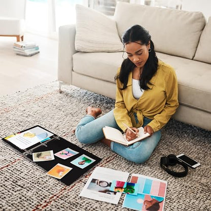 Samsill Durable 0.5 Inch Binder, D Ring Binder, Customizable Clear View Cover, Charcoal Black, Holds 125 Pages - color: Charcoal Black, size: 1 Pack