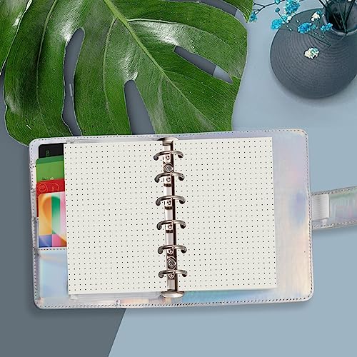 Harphia A7 6-Hole Binder Refill Value Set, 90-Sheet Dotted Loose Leaf Paper with Stickers and Dividers, Planner Inserts with Binder Pockets - color: Dot Paper Set, size: A7