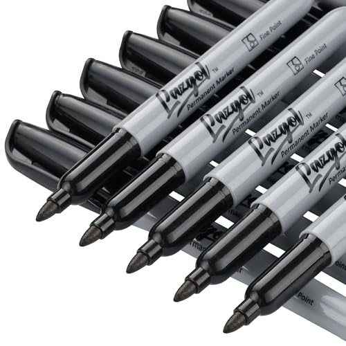 LAZGOL Permanent Markers Bulk, 240 Pack Fine Tip Black Permanent Markers, Waterproof Markers, Premium Smear Proof Pens, Quick Drying, Office Supplies for School, Office, Home