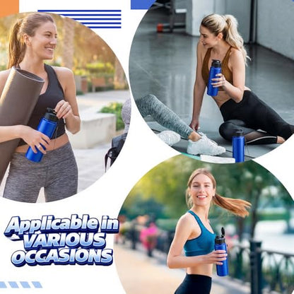 Mifoci 20 Pieces Water Bottle Bulk 17 oz Plastic Water Bottles Bulk Gym Sports Adults Reusable Large Bottles with Leak Proof Flip Top for Party Outdoor (Solid Blue) - color: Solid Blue