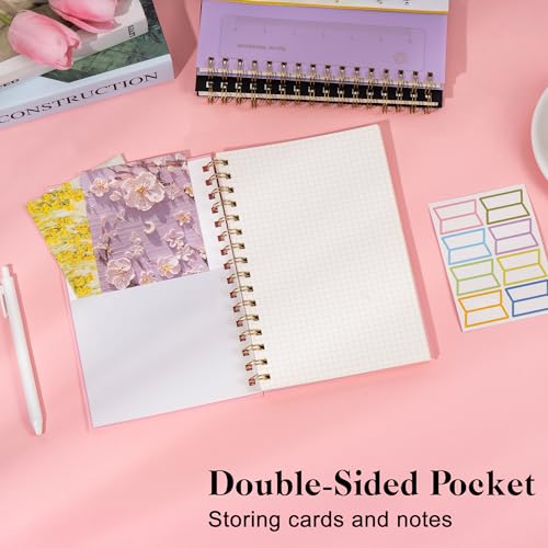 Yoment Graph Paper Notebook A5 Graphing Spiral Notebook 160 Pages Grid Paper Notebook Spiral Bound Pink Hardcover Spiral Journal 5x7 Grid Notebooks for Note Taking, Pink - color: Pink, style: A - Graph - A5
