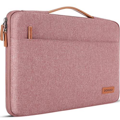 DOMISO 14 inch Laptop Case Sleeve Protective Cover Compatible with 15 inch MacBook Air M4 M3 M2,MacBook Pro,14-15 inch HP Dell ASUS Lenovo Chromebook,Waterproof Computer Cases Bag with Handle,Pink - color: Pink, size: 15" for Macbook Air
