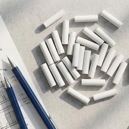 40 Pcs White Refill Erasers for Propelling Pencils, Universal Traceless Eraser Replacement, Mechanical Pencil Eraser Refills for Office, Notebook - color: White,40pcs,11.5x4.3mm